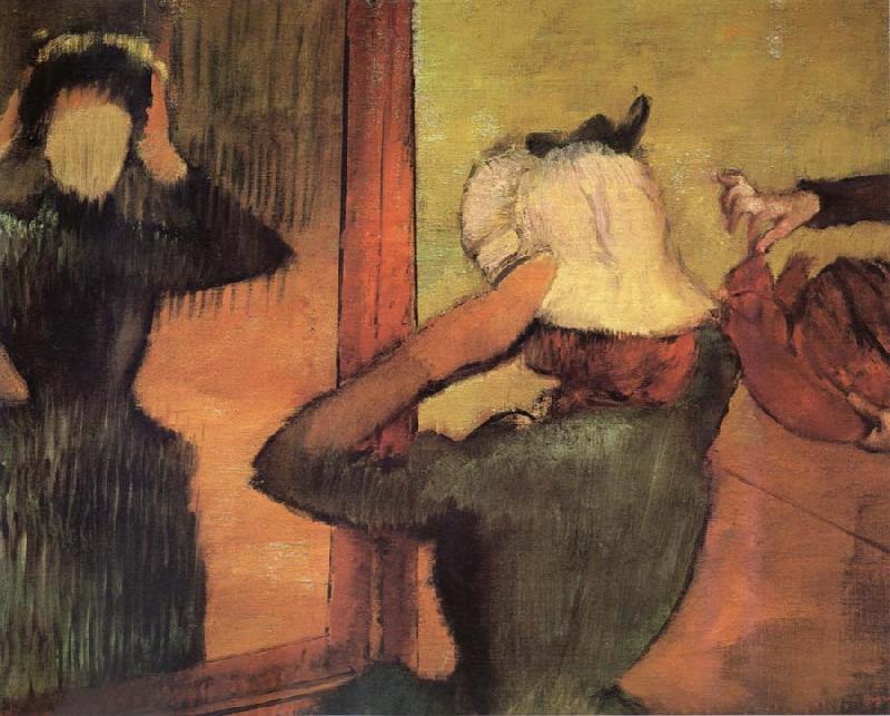 Edgar Degas Cbez la Modiste oil painting picture